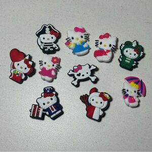 NEW SANRIO HELLO KITTY 10 Silicone PVC Croc Inspired Shoe Charms Lot #3